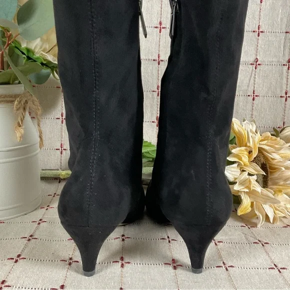 🧸HP🧸 Sam Edelman “Kristie” Over the Knee Boots Black Faux Suede Sz 7 NWOB - Picture 6 of 13